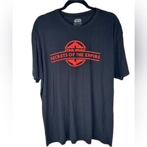 Star Wars Men's Black Secrets of the Empire Casual Classic T-Shirt Size XL